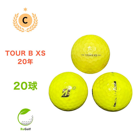 【中古】 ロストボール ブリヂストン ツアーB TOUR B XS イエロー 2020年モデル 20球 Cランク ゴルフボール リゴルフ